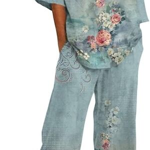 Elegant Floral Two-Piece Set